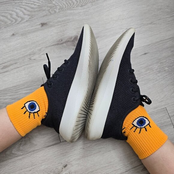 allbirds | tree runner navy blue sporty low-top activewear sneakers | WMS 8 - Picture 6 of 8